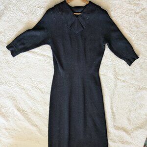 black knit dress
